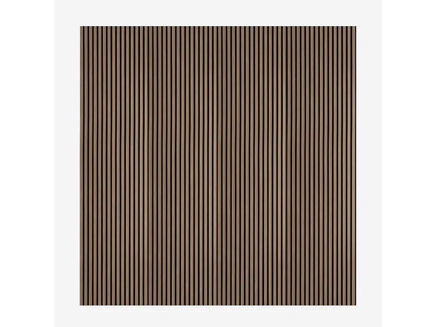 4 paneles acústicos decorativos 240 x 60 cm madera de nogal oscuro Kover-NS