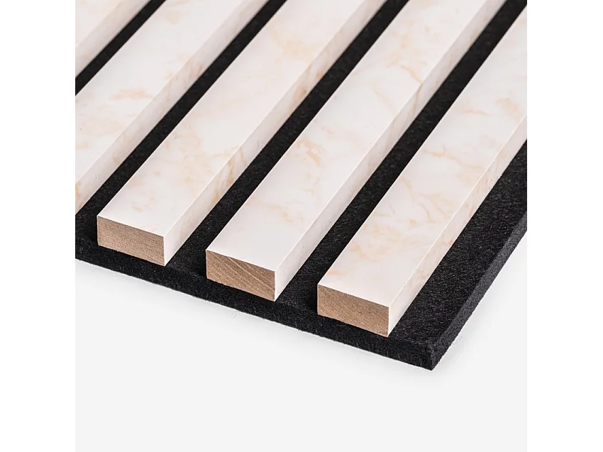 4 paneles fonoabsorbentes para pared de 120x60 cm efecto mármol rosa Tabb-MR