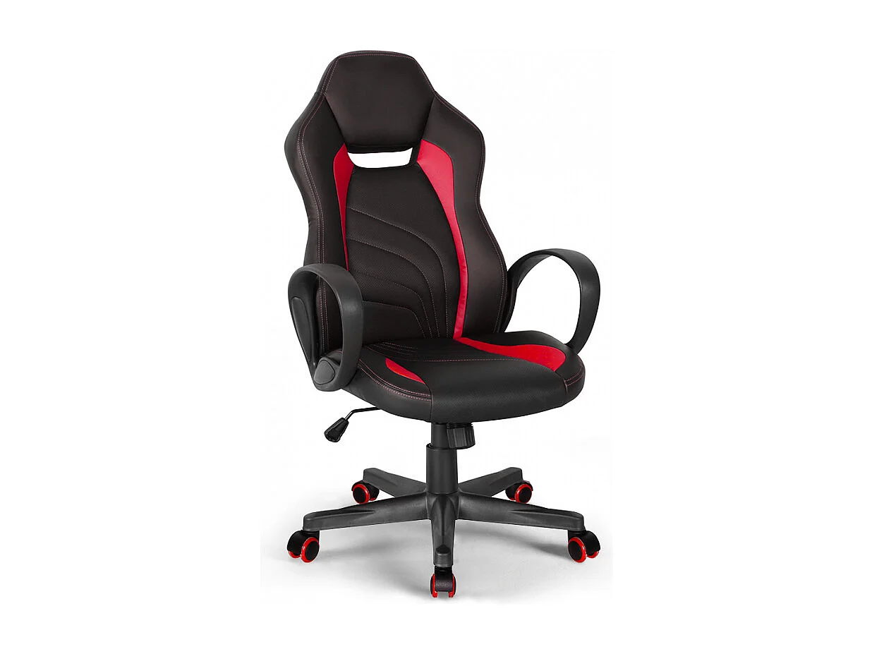Silla de oficina ergonómica en polipiel estilo deportivo Racer Buriram Fire