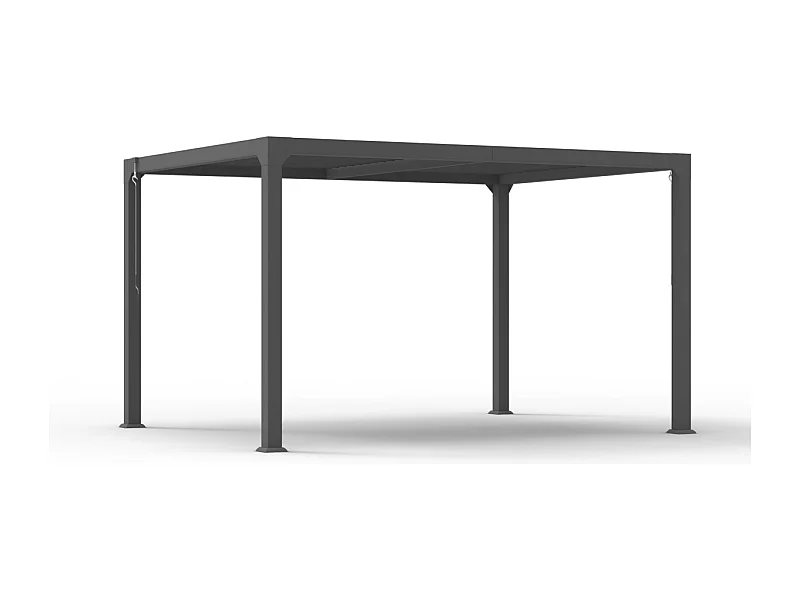 Pérgola bioclimática 3x4 m para jardín de aluminio manual Trinidad - Gris