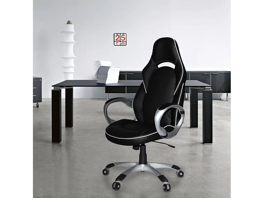 Silla ergonómica gamer y de oficina en polipiel con Estilo Deportivo Racer Classic