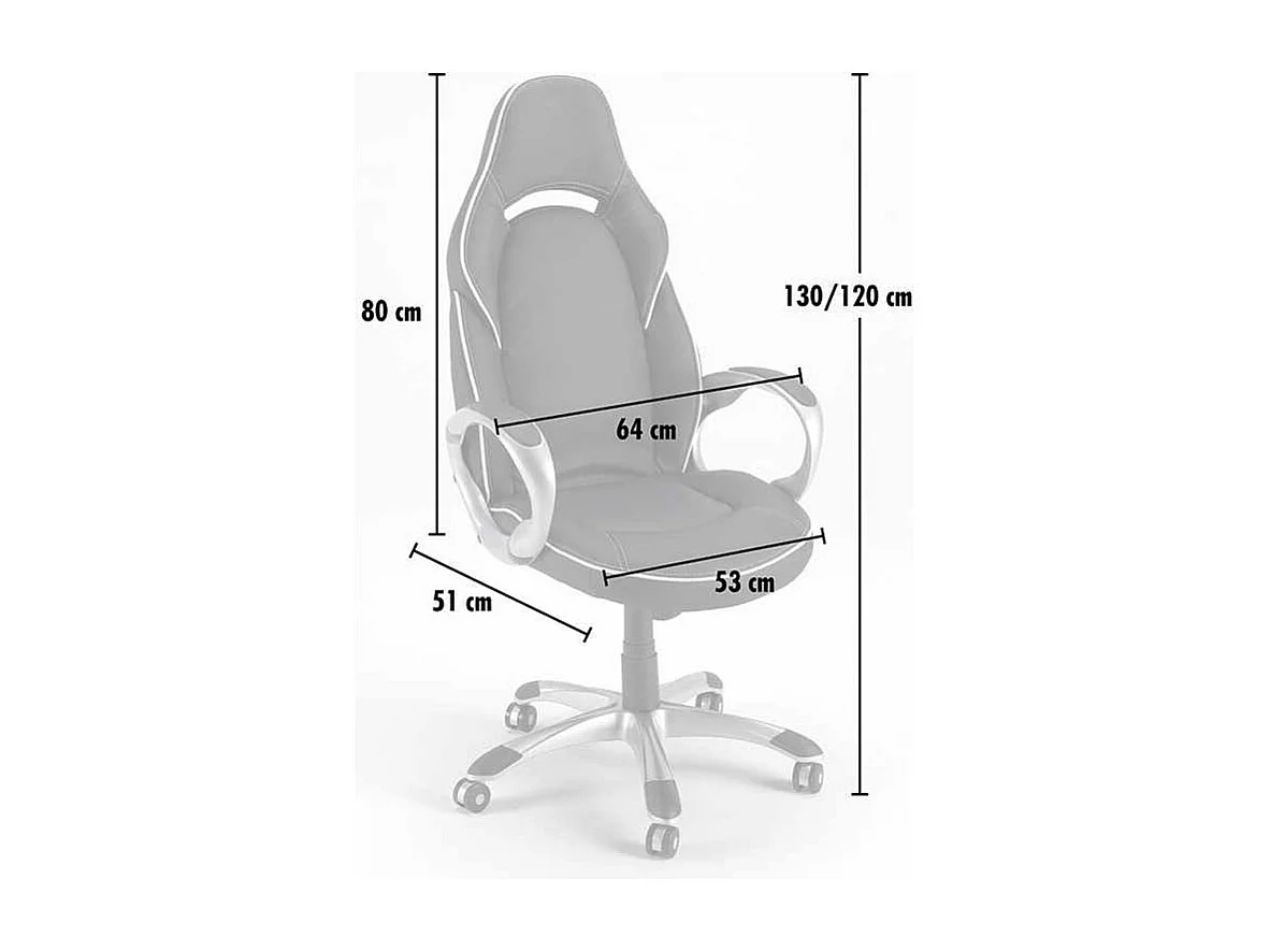 Silla ergonómica gamer y de oficina en polipiel con Estilo Deportivo Racer Classic