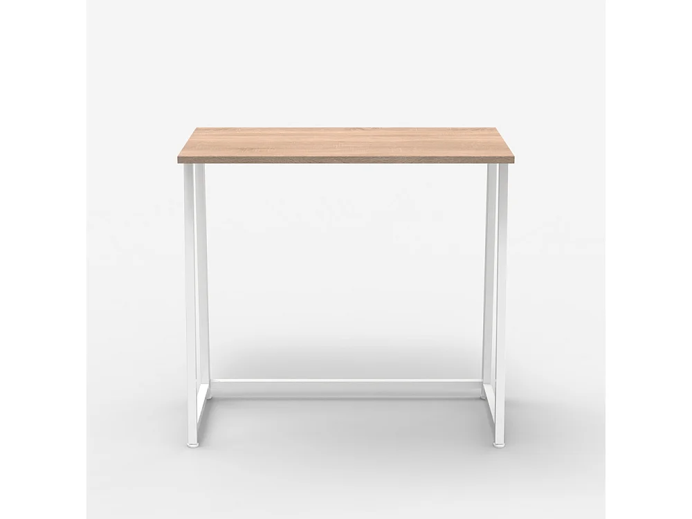 Scrivania da ufficio pieghevole bianca e legno salvaspazio 80x45x75 Wolly W