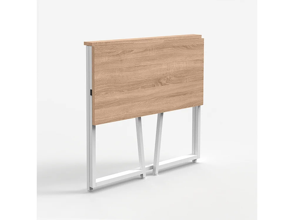 Scrivania da ufficio pieghevole bianca e legno salvaspazio 80x45x75 Wolly W