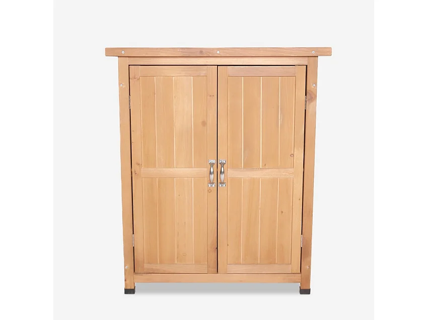 Garten Terrassenschrank Holz Aufbewahrungsschrank 74x43x88cm Gadwall