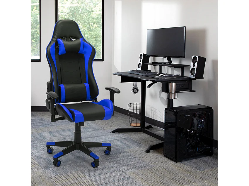 Silla ergonómica gamer y de oficina con cojines y apoyabrazos direccionales de diseño Sky