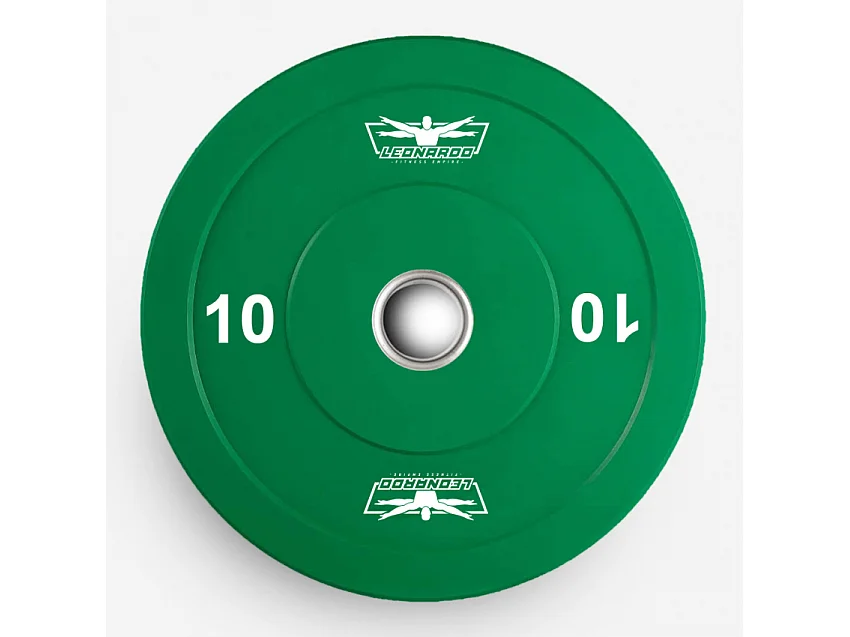 2 discos olímpicos de goma y acero de 10 kg parachoques cross training de 50 mm Hanzo