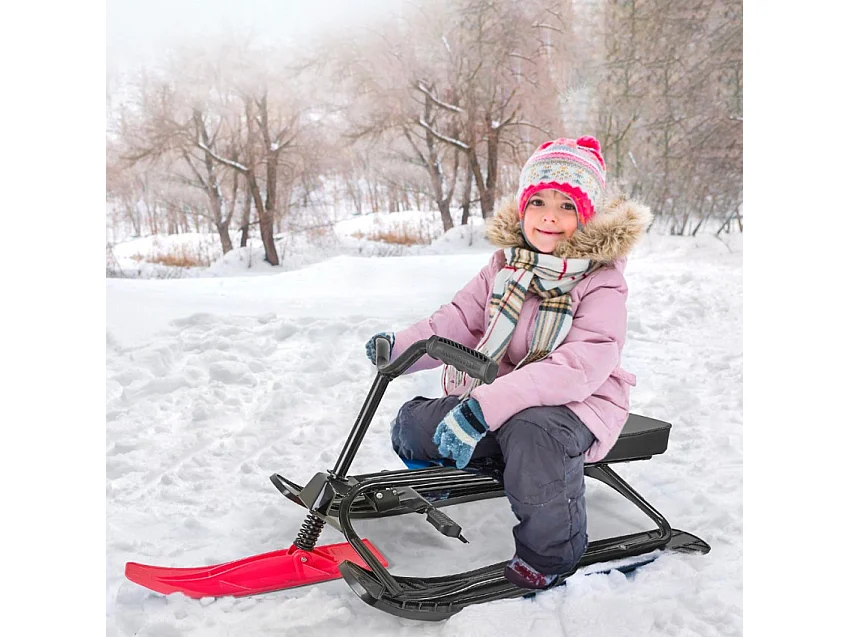 Sportlicher Lenkschlitten Snow racer für Kinder mit Lenker, Bremsen Dasher