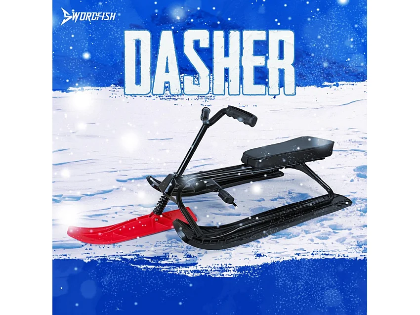 Sportlicher Lenkschlitten Snow racer für Kinder mit Lenker, Bremsen Dasher