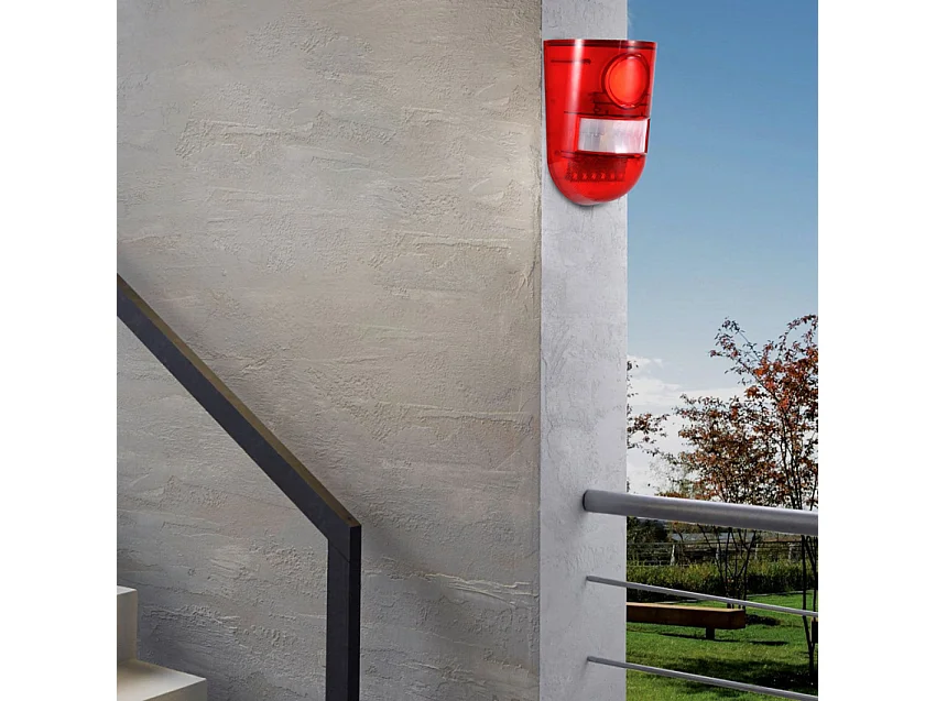 Detector LED-Blinklampe Anti-Diebstahl Alarm Sirene Solarstrom