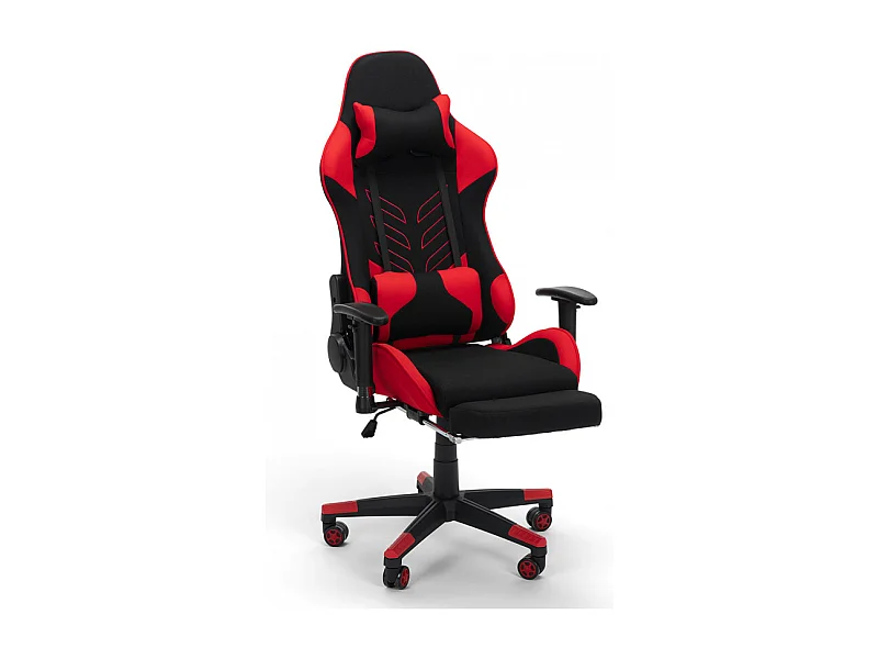 Silla de oficina Gaming sillón de diseño moderno con cojines y apoyabrazos Misano Fire