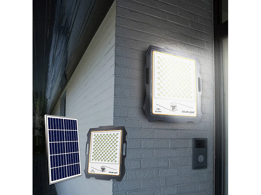 Inluminatio L Tragbares LED-Flutlicht 300W Solarpanel 3000 Lumen Fernbedienung