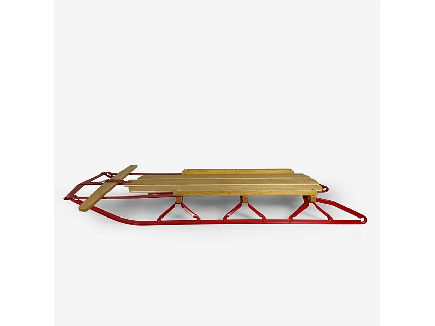 klassischer Schlitten für Kinder, 2-Sitzer aus Holz Vixen