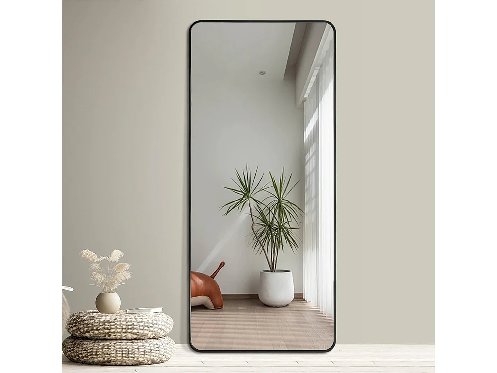 Wandspiegel 180x80cm groß freistehend modern schwarz Arsen-B