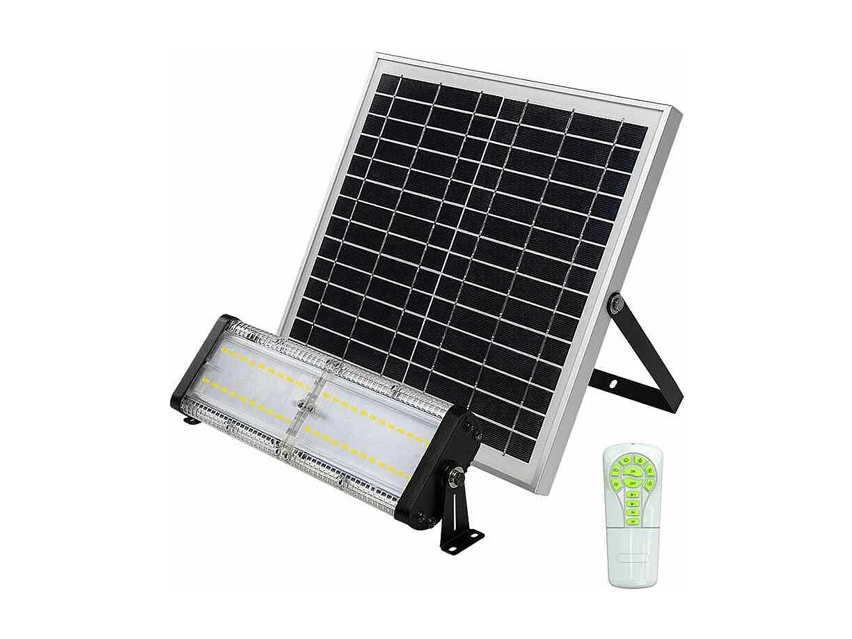 Lámpara Led jardín y exterior panel solar 5000 lumens Flood