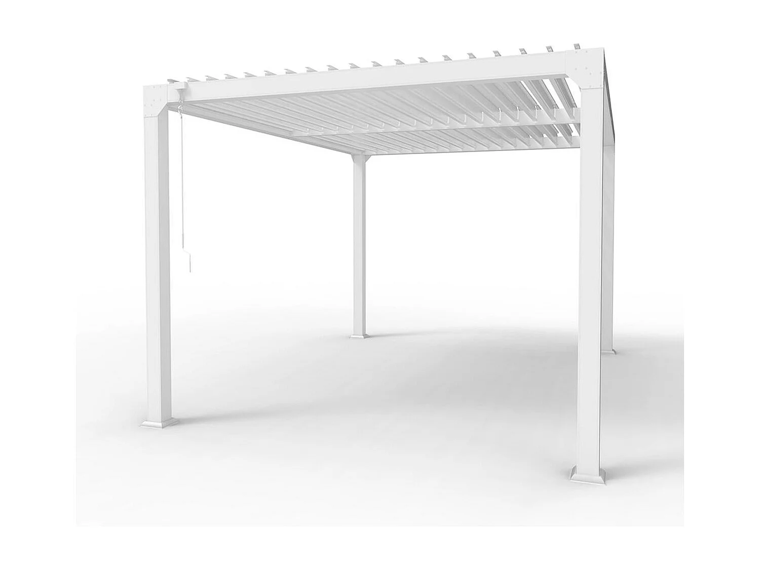 Pérgola bioclimática 3x4 m para jardín de aluminio manual Trinidad - Blanco