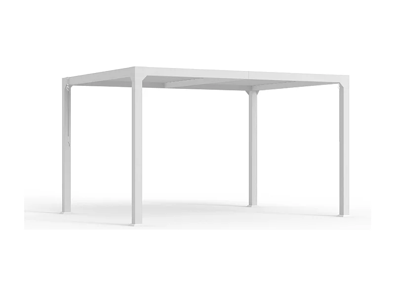 Pérgola bioclimática 3x4 m para jardín de aluminio manual Trinidad - Blanco