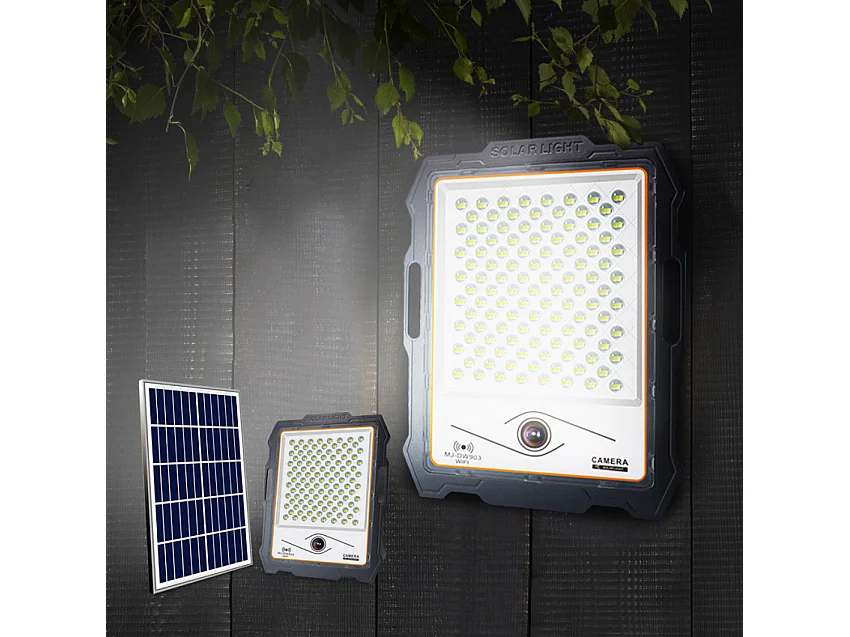 Conspicio L LED-Scheinwerfer mit Wi-Fi-Kamera 300W Solarpanel 3000 Lumen