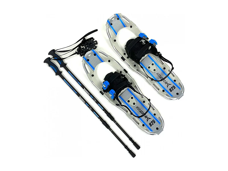 Raquetas de nieve con crampones de aluminio y bastones Everest