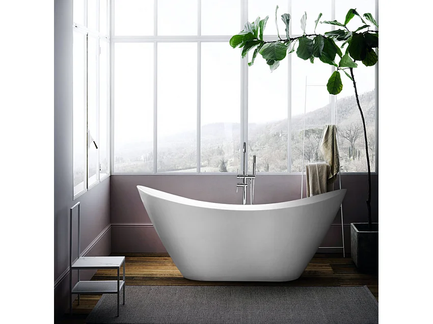 Bañera Freestanding ovalada de diseño moderno Instalación libre Siro