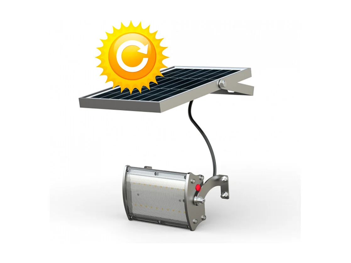 Solarlicht Led-Strahler 1000 Lumen Dämmerungssensor und Bewegung Zambot