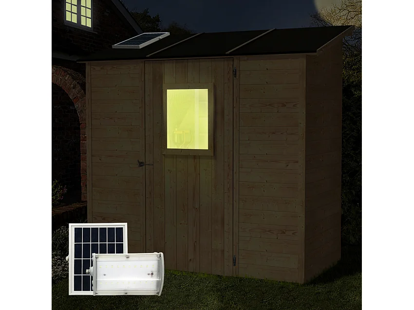 Solarlicht Led-Strahler 1000 Lumen Dämmerungssensor und Bewegung Zambot