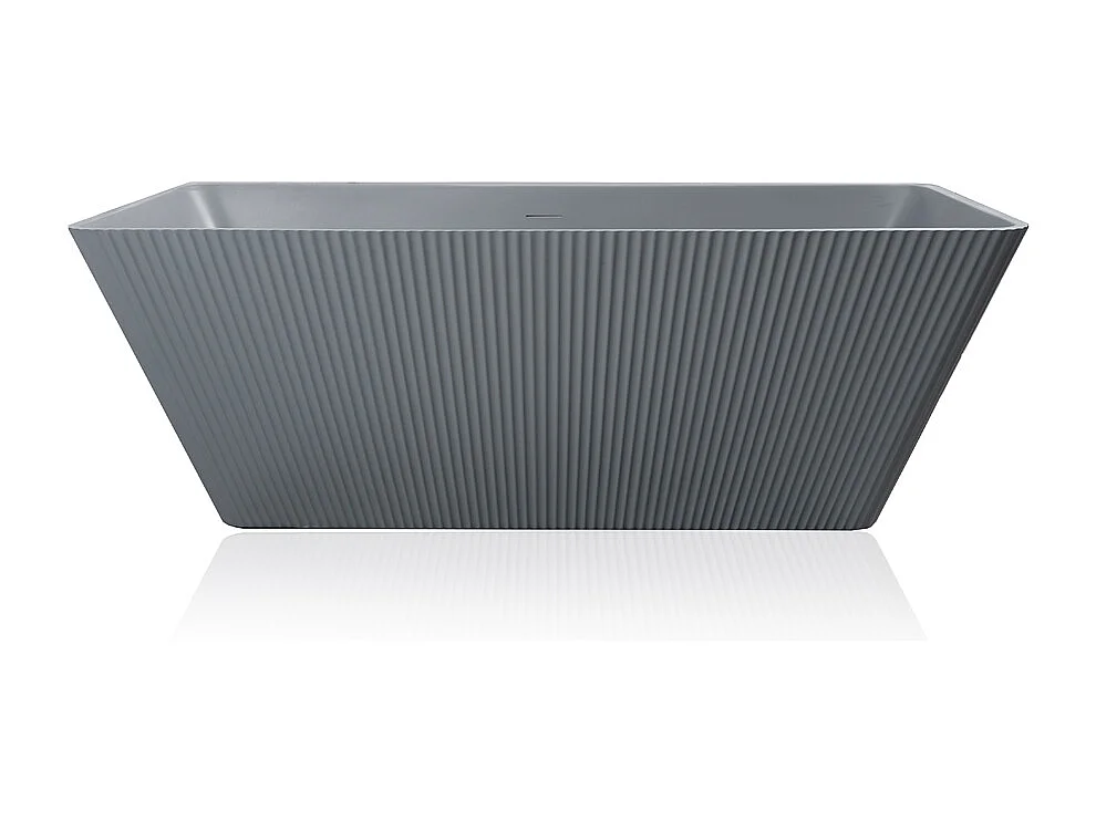 Bañera exenta rectangular de 170x75 cm gris mate Arkoi Moon