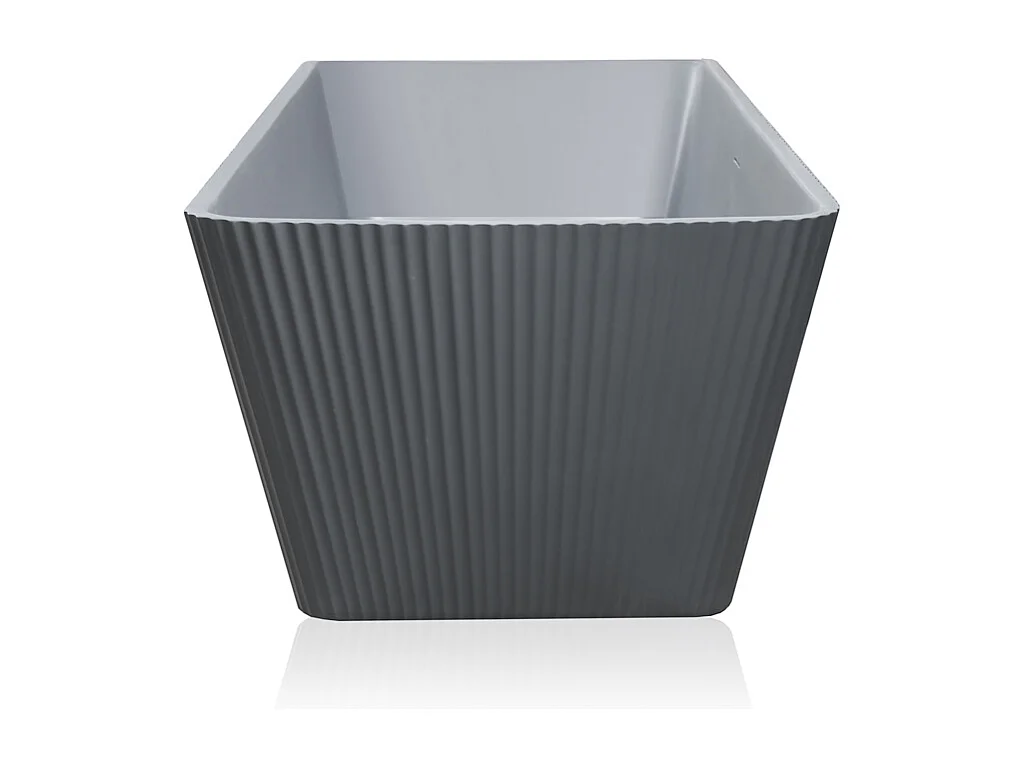 Bañera exenta rectangular de 170x75 cm gris mate Arkoi Moon