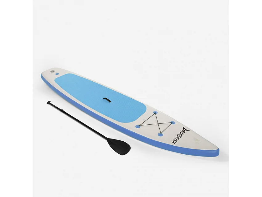Aufblasbares Stand Up Paddle Board SUP 12'0 366cm Poppa - Blau