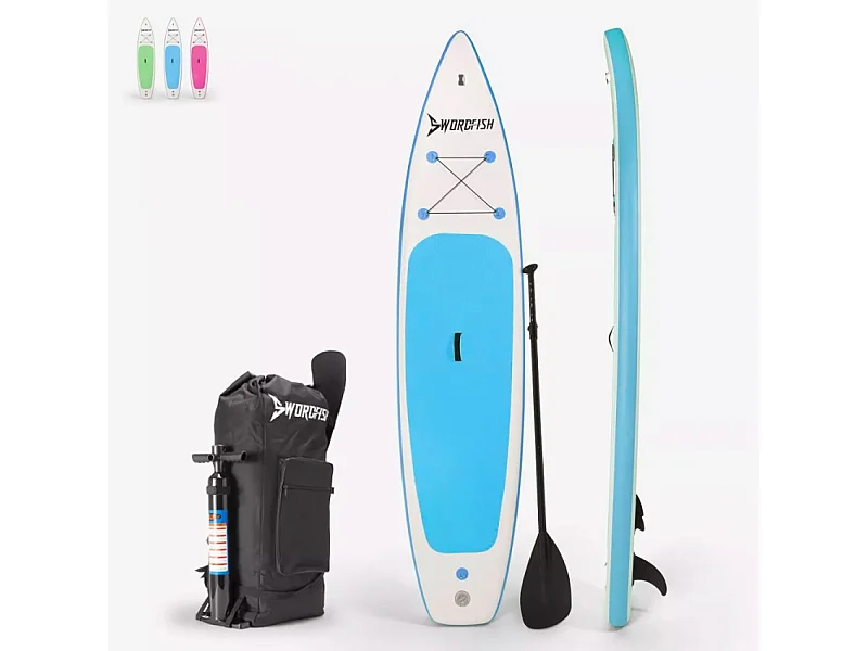 Aufblasbares Stand Up Paddle Board SUP 12'0 366cm Poppa - Blau