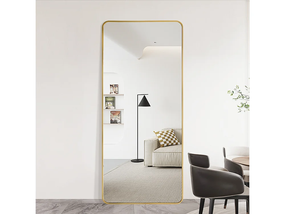 Miroir sur pied ou mural doré 180 cm vertical de design Arsen-G