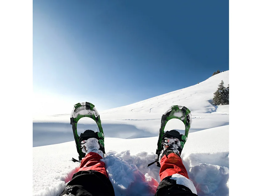 Schneeschuhe Stahl Steigeisen verstellbare Stöcke Annapurna