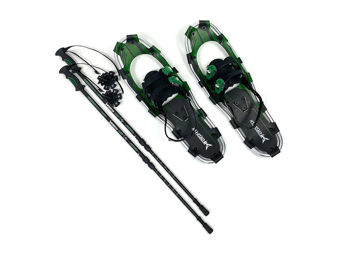 Schneeschuhe Stahl Steigeisen verstellbare Stöcke Annapurna
