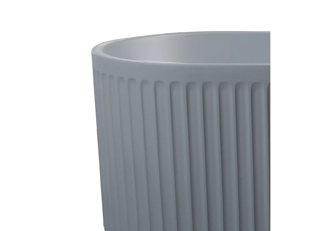 Bañera exenta ovalada de 170x80cm acanalada color gris Kimolos Moon