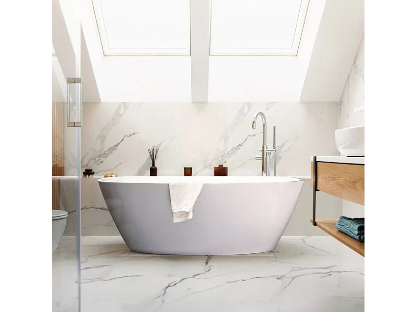 Bañera Ovalada independiente Freestanding Diseño Moderno Idra