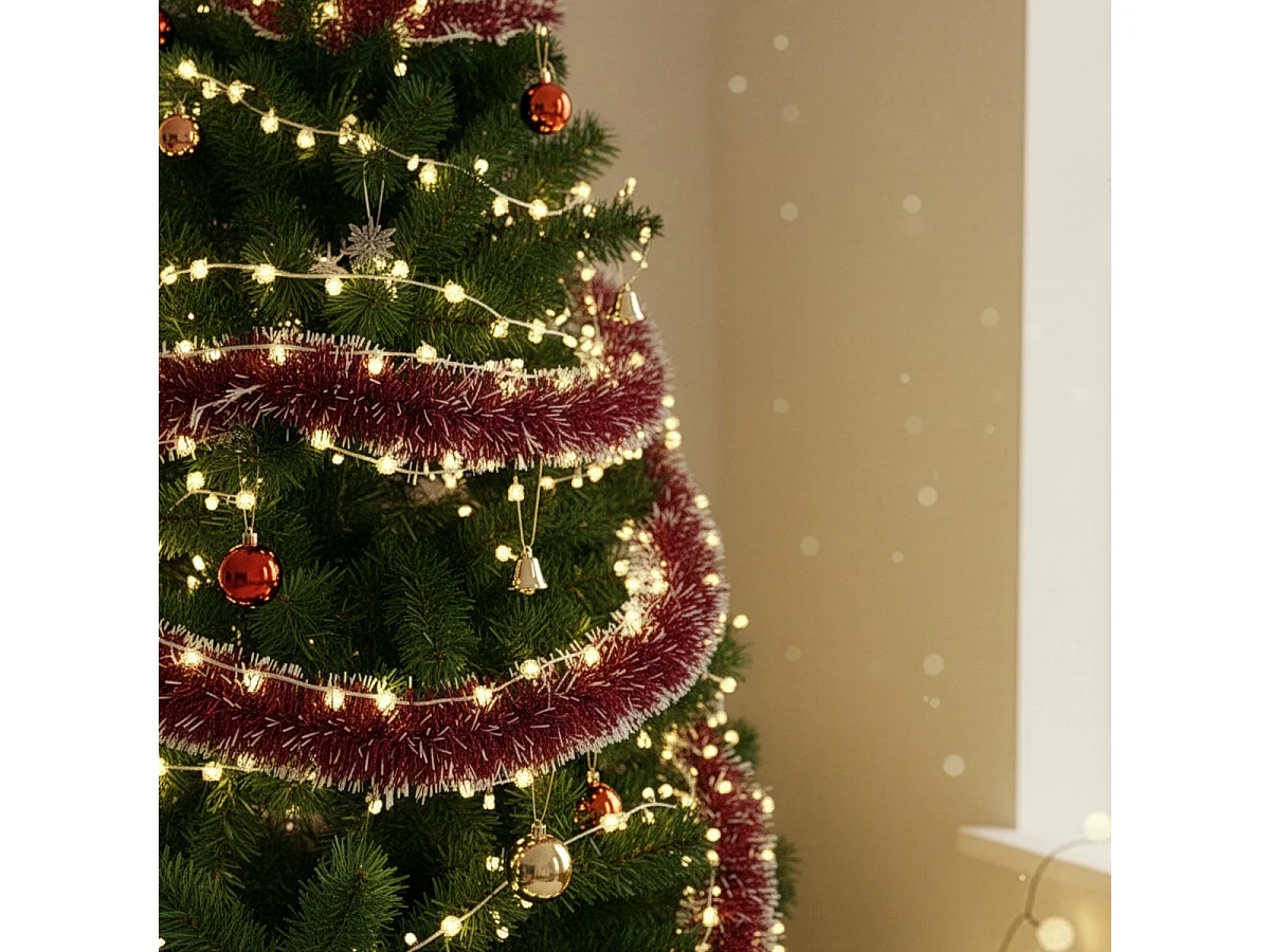 Künstlicher Weihnachtsbaum dicht mit Dekorationen 180 cm Oslo