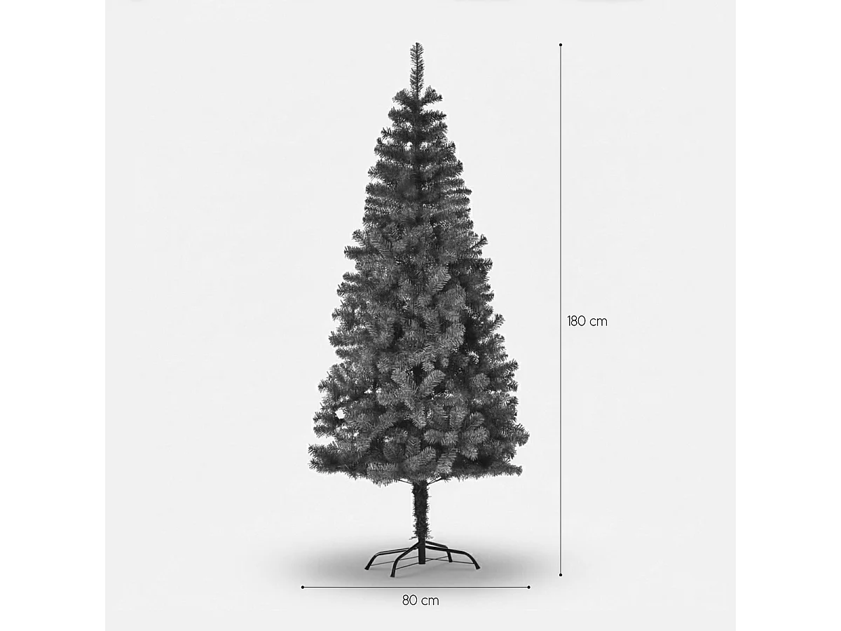 Künstlicher Weihnachtsbaum dicht mit Dekorationen 180 cm Oslo