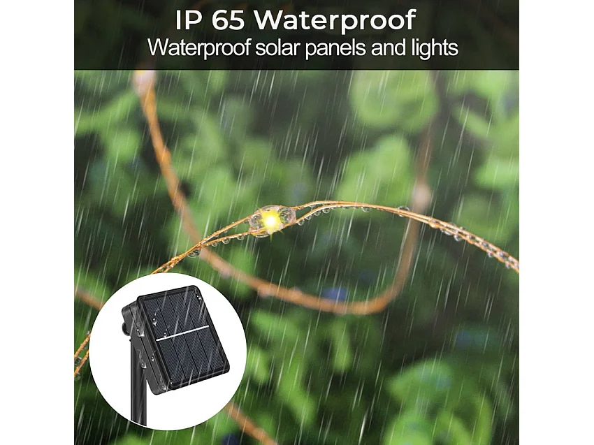 Lichterkette Solar 200 LED Weihnachten Garten, Balkon, Party NestX