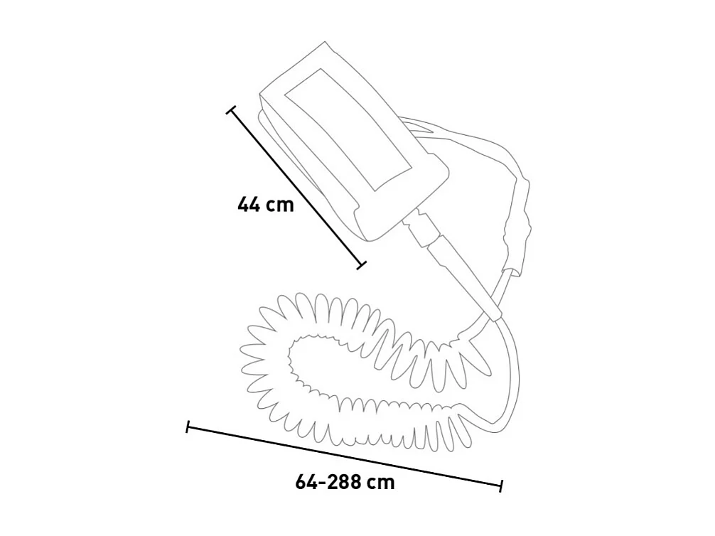 Sicherheitsschnürsenkel Leash Knöchel ausziehbar für SUP Stand Up Paddle Virv