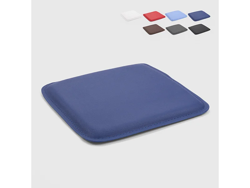 4 cuscini sgabello metallo industriale 27x27cm similpelle hop - Blu