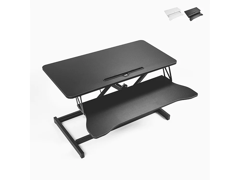 Höhenverstellbarer Desktop-PC-Monitorständer Jallo+ - Schwarz