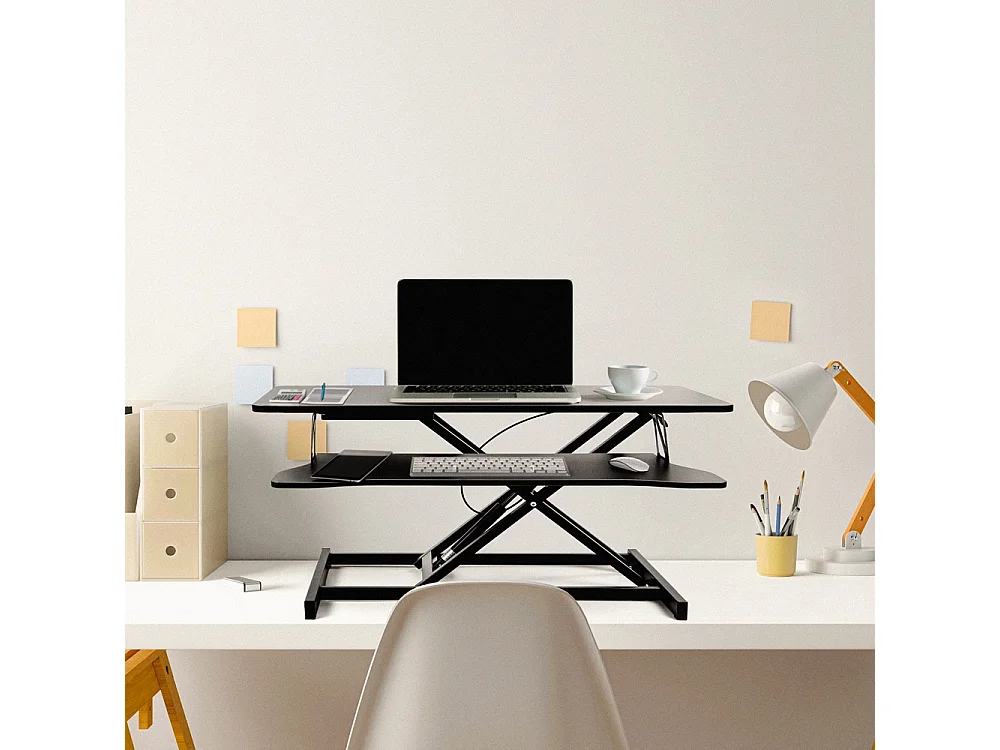 Höhenverstellbarer Desktop-PC-Monitorständer Jallo XL - Schwarz