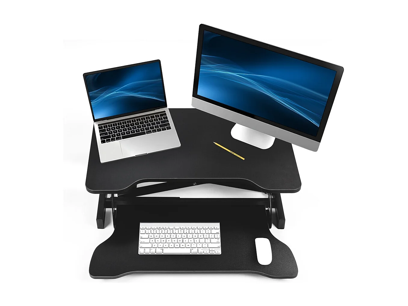 Höhenverstellbarer PC-Monitorständer schwarz weiß Jallo - Schwarz