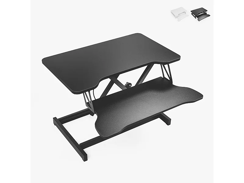 Höhenverstellbarer PC-Monitorständer schwarz weiß Jallo - Schwarz