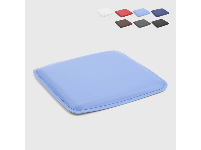 4 cojínes polipiel acolchado taburete interior y exterior 27x27 hop - Azul