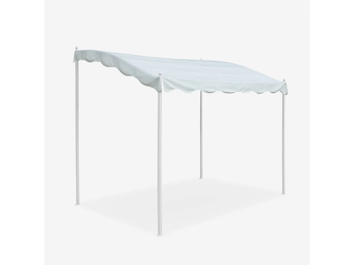 Pavillon 3x2 Meter Garten Stahl Café Hotel Pergola - Weiß