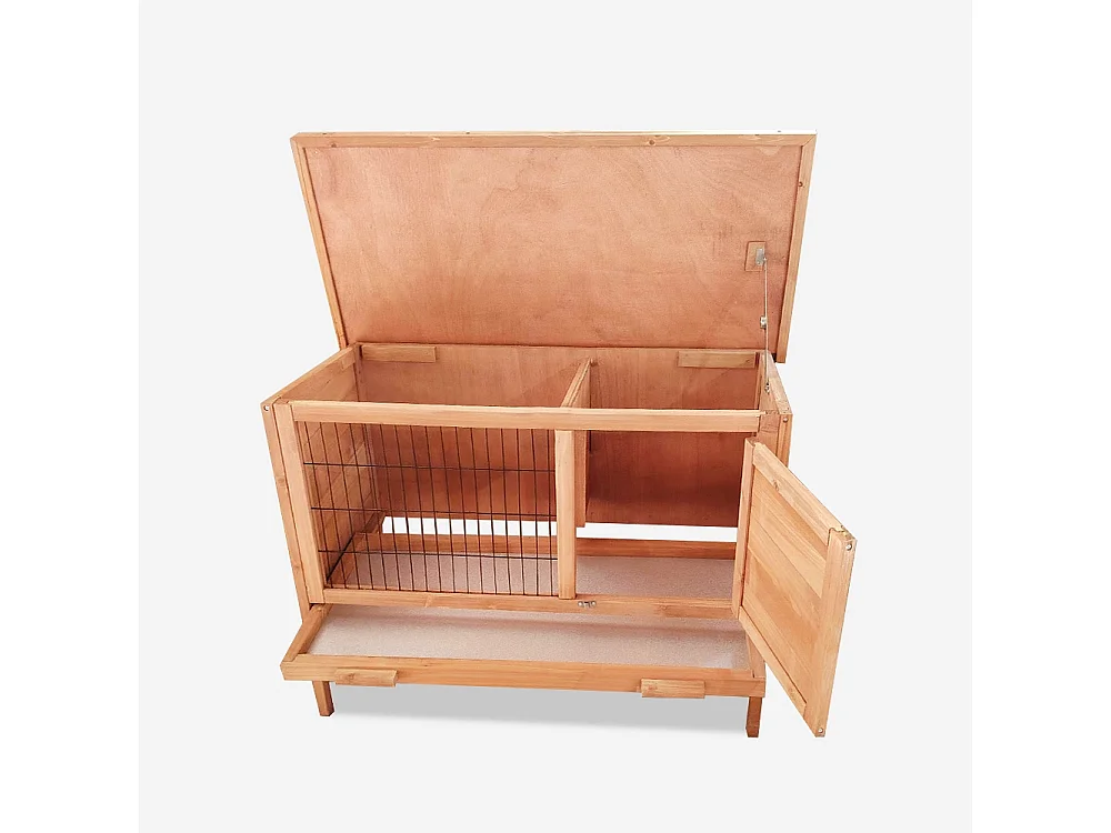 Kaninchenstall aus Holz für draußen Carrot