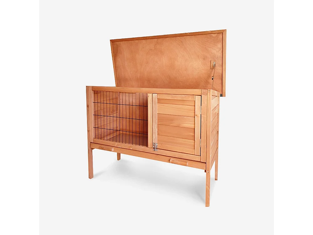 Kaninchenstall aus Holz für draußen Carrot