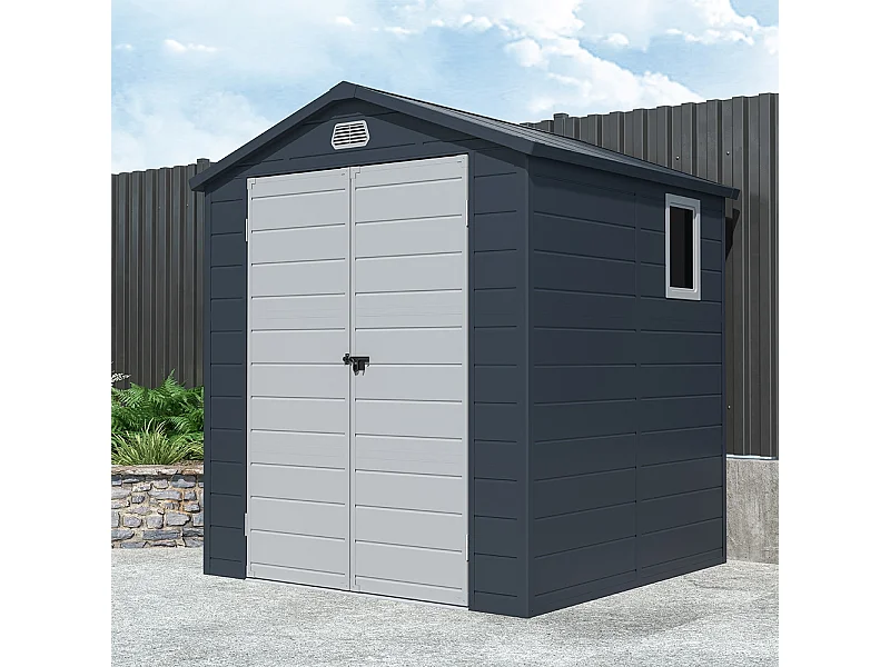 Casetta porta attrezzi in polipropilene da giardino 192x190x219cm Bracciano