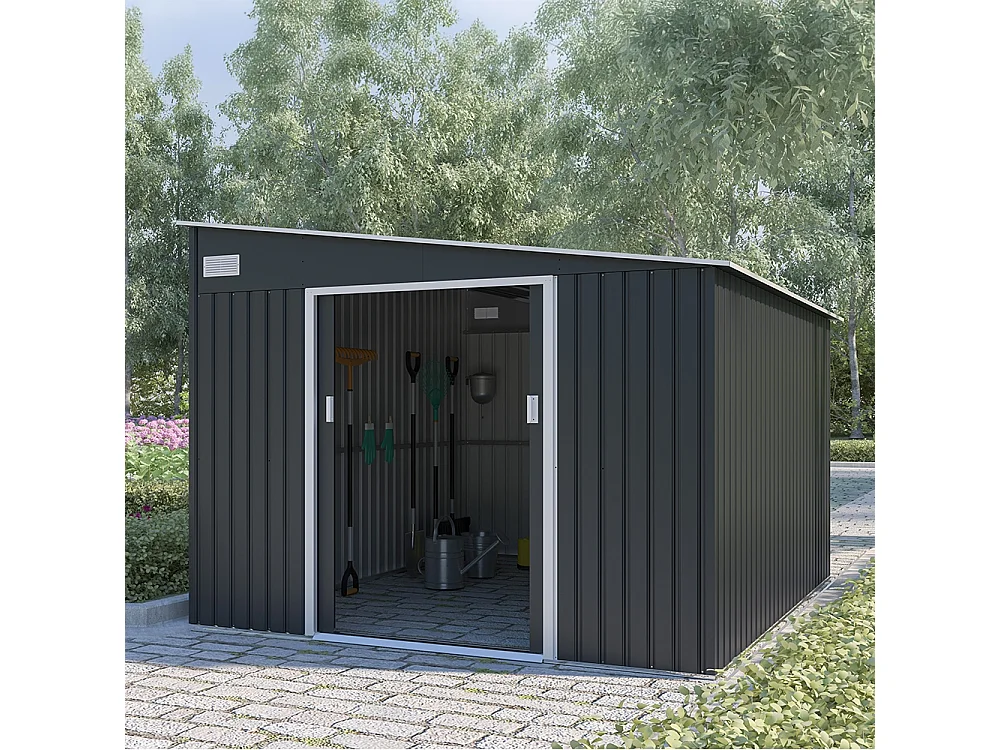 Casetta da giardino in metallo porta attrezzi 279x321x203cm Maratea